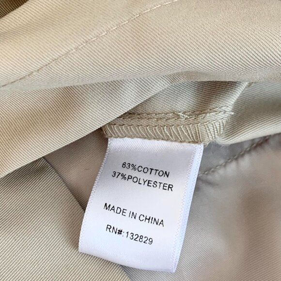 Helsa Oversized Women's Twill Cropped Trench Coat - Picture 12 of 12